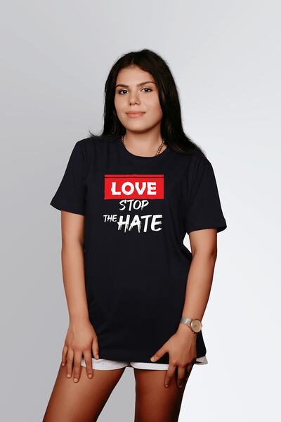 ErTaPassage Standard tricou pentru femei cu inscripția Black Love Stop