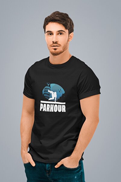 ErTaPassage Black Parkour cu imprimeu Bărbați tricou - T8629771