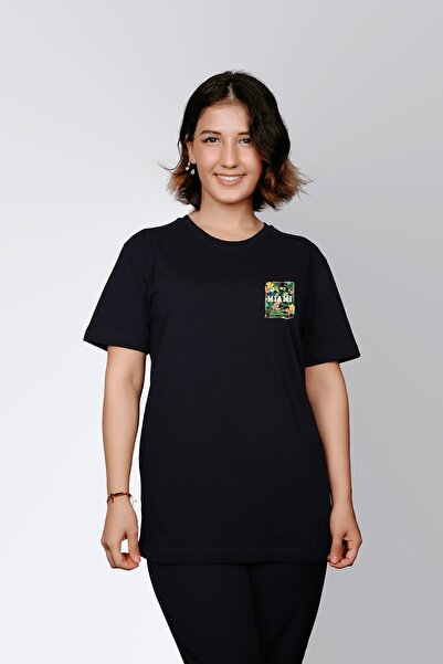 ErTaPassage Negru Miami cu imprimeu Femei tricou - T1147196