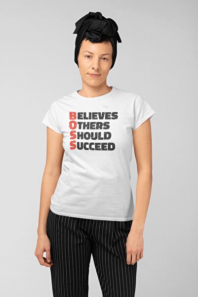 ErTaPassage Beyaz Patron cu imprimeu Femei tricou - T1738205