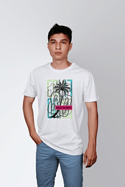 ErTaPassage Alb supradimensionat tricou - Kırmak cu imprimeu , ondulat T8641361