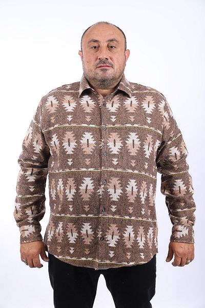 MocGrande Риза Lumberjack с щампа Mc Three Rug 22212 - кафява