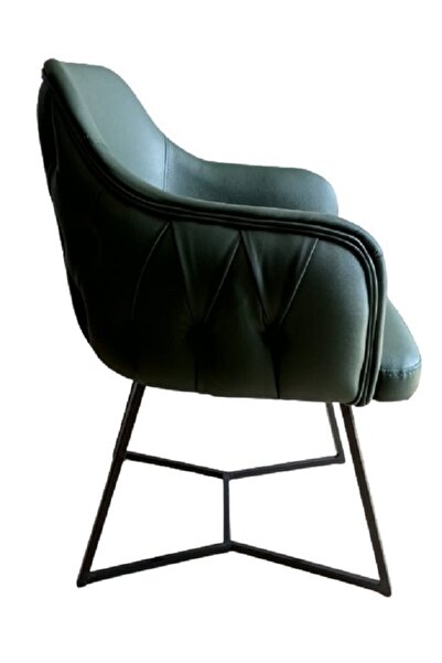 KamusalMarket Tekli Bekleme Koltuğu Kapitoneli Yeşil