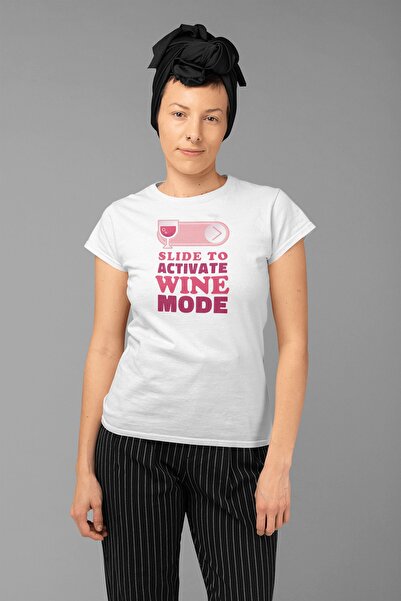 ErTaPassage Modulul Vin Alb cu imprimeu Femei tricou - T9510757