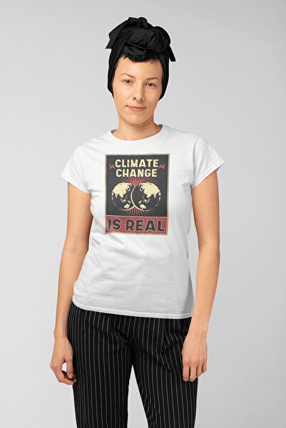 ErTaPassage Бяла тениска с голям размер - дамска, с принт за климатичните про...