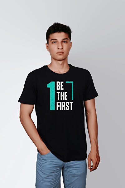 ErTaPassage Crna Štampano Muška T-shirt - Prvi napisano T4011078