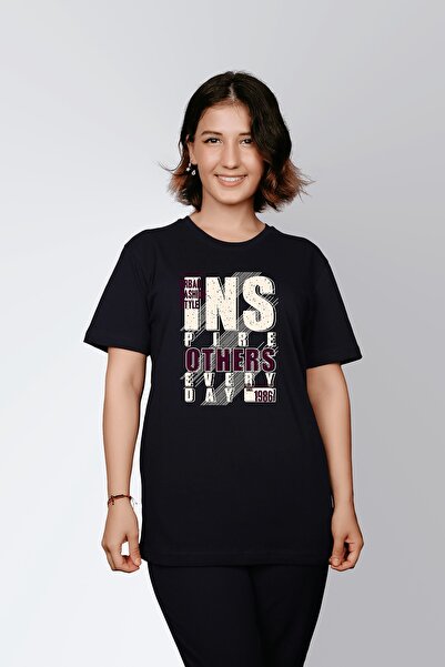 ErTaPassage Μαύρο γυναικείο μπλουζάκι με τύπωμα - Casual στυλ, T882912