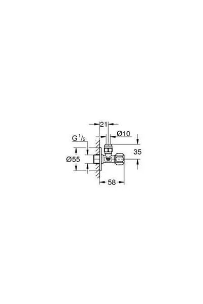 Grohe Intermediate Faucet 1/2-3/8 22018000