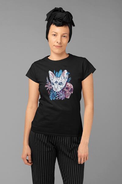 ErTaPassage Black Mystic pisică pentru femei cu model tricou - T3522444