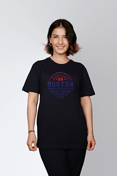 ErTaPassage Negru cu imprimeu Atletism pentru femei tricou - T7580002