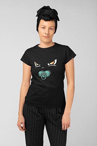 ErTaPassage Black Baby Face cu imprimeu Femeie tricou - T1912769