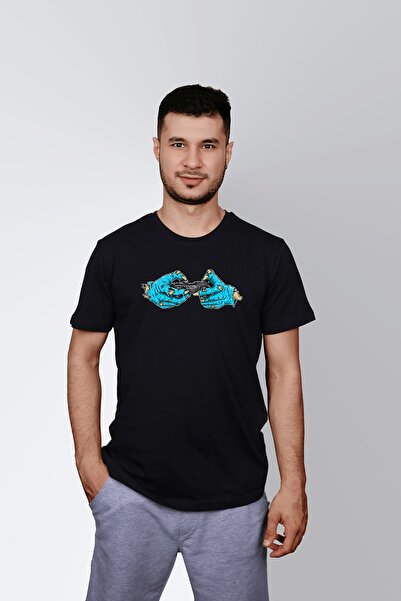 ErTaPassage Crni zombi Štampano muškarci T-shirt - T9374830