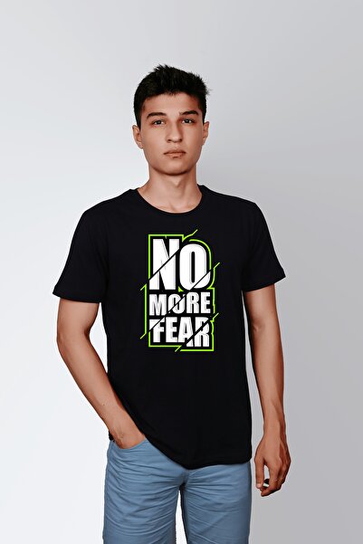 ErTaPassage Negru pentru bărbați cu imprimeu tricou - Nu mai are griji Scriat...