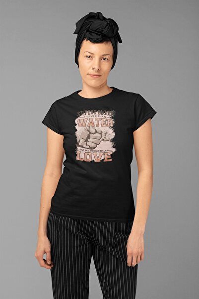 ErTaPassage Black Fist cu imprimeu supradimensionat Femei tricou - T4124047