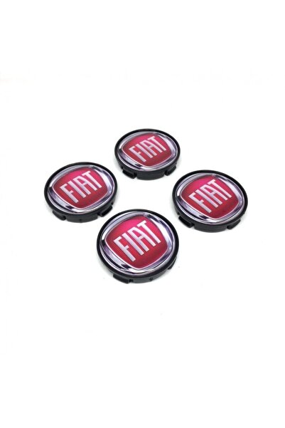 ALTAŞ Fiat Damla Geçme Jant Göbeği Kırmızı 4 Lü 58- 55mm