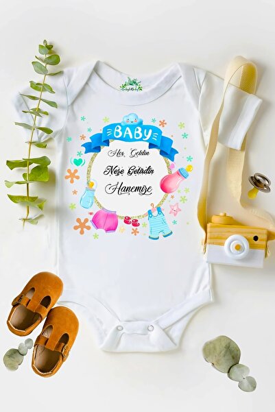 Baby&Baby بدلة أطفال للجنسين من القطن العضوي مطبوع عليها اسم مرحبًا بكم في ال...