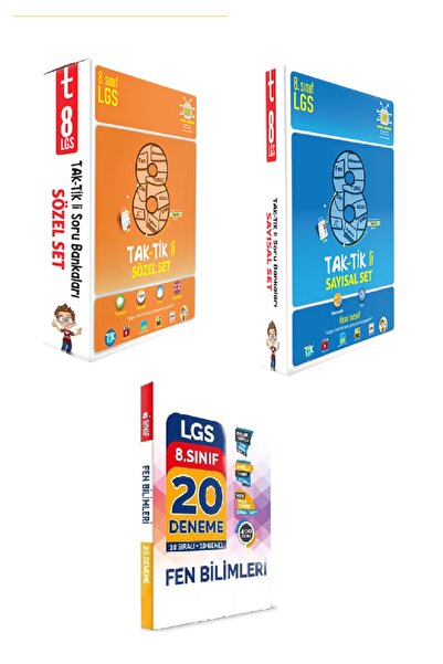 Tonguç Yayınları 8. Sınıf Taktikli Sayısal ve Sözel Set Toplam 7 Kitap+1 Dene...
