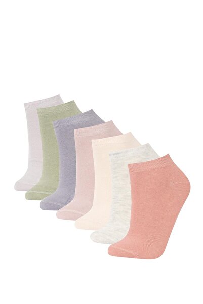 DeFacto Women's 7 Pack Cotton Booties Socks C6415Axns