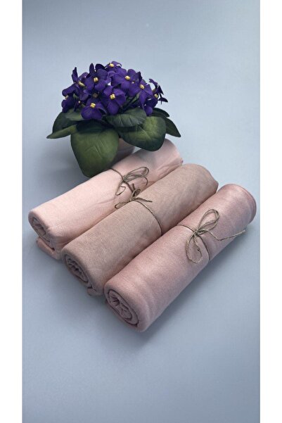 Nilbutik Set de 3 șaluri din bumbac pieptănat