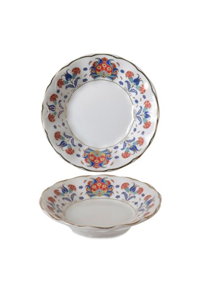 İpek Porselen Porselen Çay Tabağı (LALE MOTİFLİ) 6 Adet (5284)