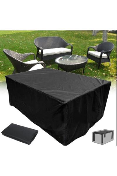 Çakır Branda 200 X160 X80cm Bahçe Mobilya Masa Takımı Koruma Brandası Gümüş G...