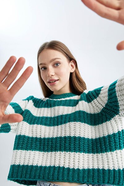 DeFacto Cool Oversize Fit Crew Neck Sweater