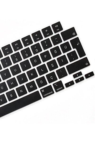 KIZILKAYA Apple Macbook Air 2022 A2681 13.6 Inç M2 Çip Türkçe Silikon Klavye Koruyucu Siyah Uyumlu