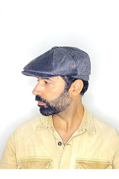 Zake Mxamade Erkek Füme Kaşmir Ingiliz Model Kasket Şapka