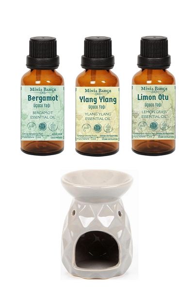 Minia Bahçe Bitki ve Sanat Atölyesi 10ml Bergamot, Ylang Ylang and Lemongrass Oil - Censer