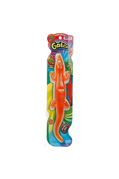 Sunman Dev Timsah Streç Yumuşak Esneyen Uzayabilen Timsah Büyük Boy Stretchy Lizard Turuncu 33 Cm