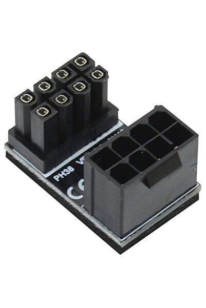 JEYI Atx 8pin(m) To 8pin(fm) W Tipi Ekran/grafik Kartları Için 180 Derece Açı...