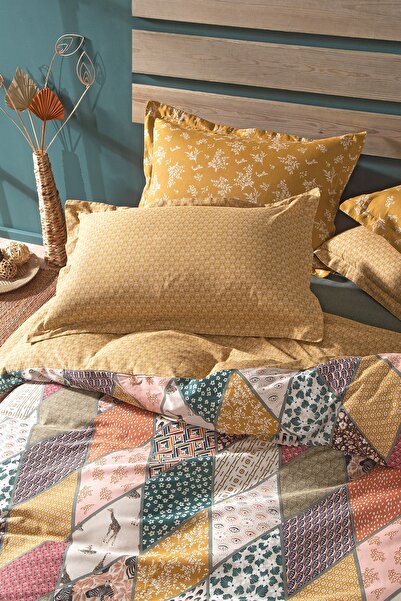 Yataş Astrid Single Ranforce Duvet Cover Set - Mustard