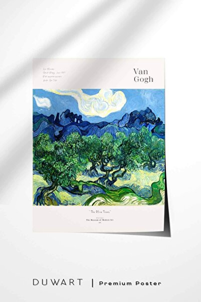 DUWART Premium Çerçevesiz Poster Van Gogh Olive Trees Poster Van Gogh Poster ...