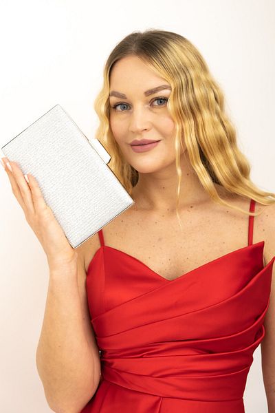 NAZART Pochetă de damă Cupra Silver pentru rochie de seară