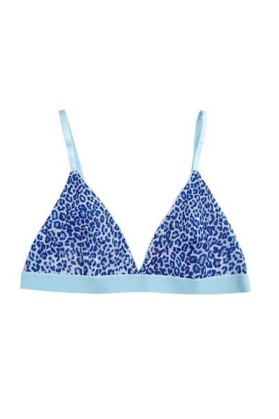 DEEP SECRET Blue Leopard Tulle Bralet fără capac Ds200123br