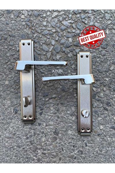 ARON Sofuoğlu Lüx Anka Mirrored Nickel Satin (BATHROOM-WC) Door Handle (RH) Aluminum / Steel