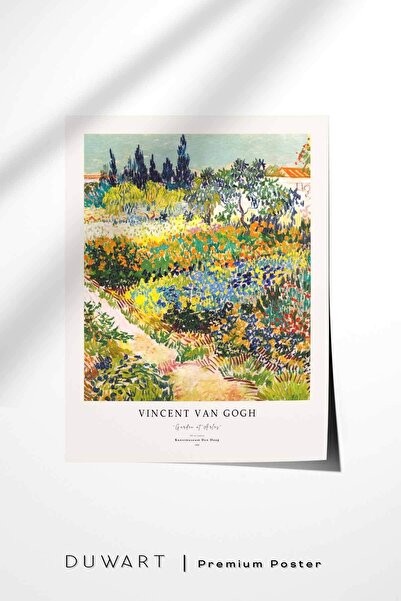 DUWART Premium Çerçevesiz Poster Van Gogh Garden At Arles Van Gogh Poster Tablo