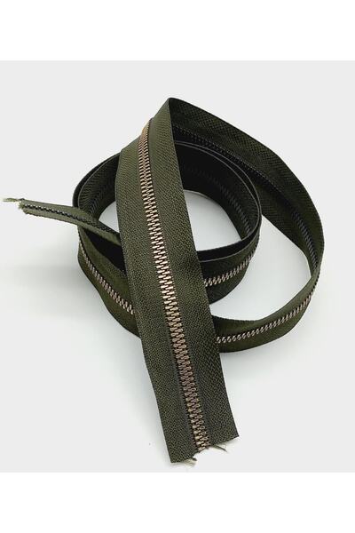 angel çanta aksesuar سحاب ذهبي في المنتصف 100 سم لون أخضر كاكي