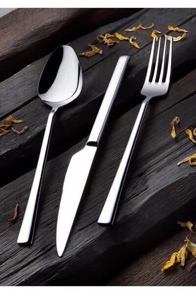 TERCAN Bahar 42 Parça Kaşık Çatal Bıçak Takımı 6 Kişilik Set