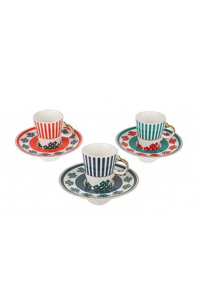 Lucky Art Lyhd425 Noble Bone Set of 6 Coffee Cups