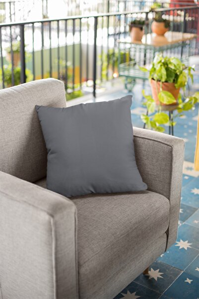 Viva Home 43x43cm Κ.γκρι Premium Ταϊλανδέζικο ύφασμα με πούπουλα διακοσμητικό...