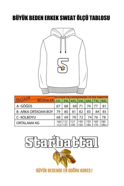 Starbattal Світшот з кишенями Oduncu Stripe Kangaroo Pocket Sweat-gömlek - 22209-синій