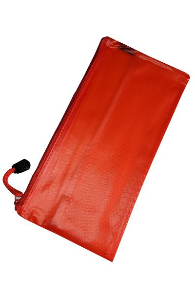 Vox Art Pen Holder, PP Zippered 2 Compartments 1 Piece 26x12 Cm Orange