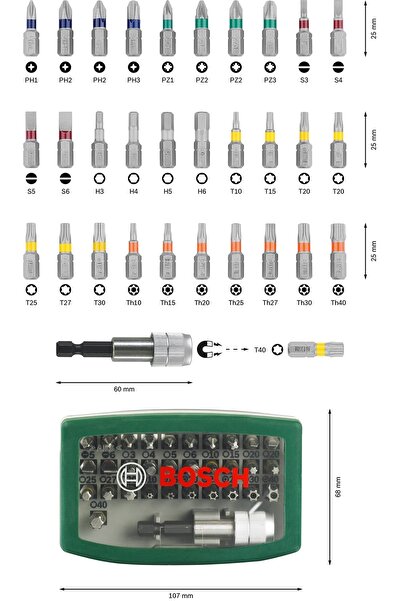 Bosch Vidalama Seti 32 Parça