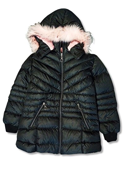 CANSIN V Model Velsoft Kürklü Kız Çocuk Kaban