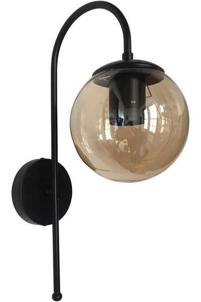 Fer Avize Angel Special Design Black Color Body Smoked Glass Wall Sconce