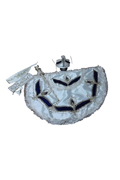 KostümBU Circumcision Clothing Set Cream Navy Blue Model 6 Pieces