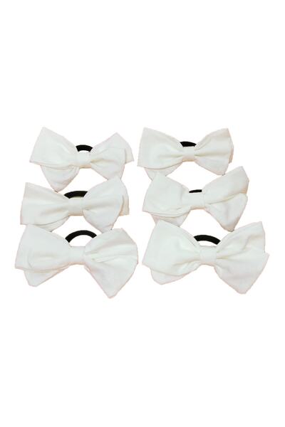 Angels' Collection Elastic Bow Buckle 5 Pieces White