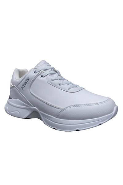 Kinetix White Silver Sneakers Lace-Up Sports Shoes
