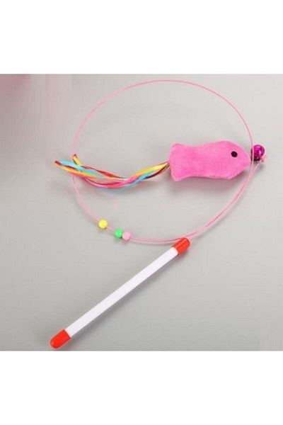Zeki Karga Furry Rattle Cat Catching Fish Game Fishing Rod Toy 90 Cm